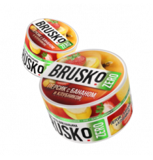 Смесь Brusko ZERO Персик с бананом и клубникой, 50 гр