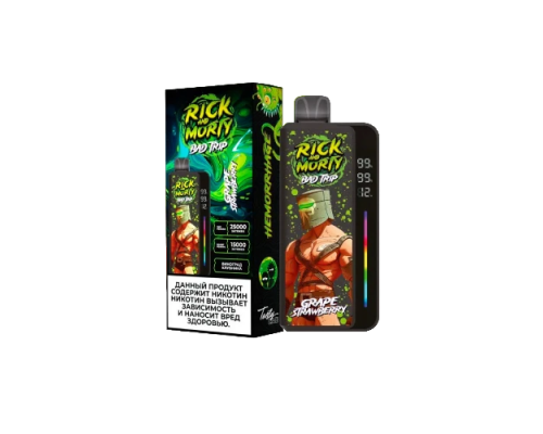 Одноразовая ЭС Rick and Morti Bad Trip - Grape Strawberry (25.000)