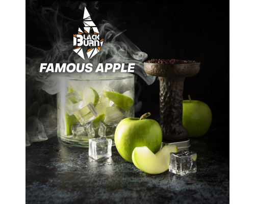 Табак Burn BLACK Famous Apple (Зеленое яблоко), 100 г