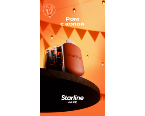 Одноразовая ЭС Starline mini Ром с колой (3000) Одноразовая ЭС Starline mini Ром с колой (3000)