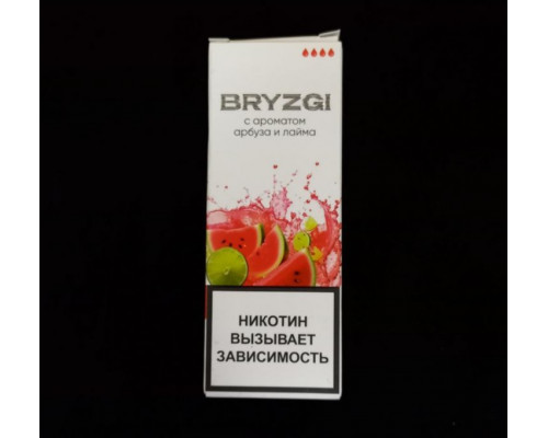 Жидкость Bryzgi Salt LIGHT Арбуз лайм, 30 мл Жидкость Bryzgi Salt LIGHT Арбуз лайм, 30 мл