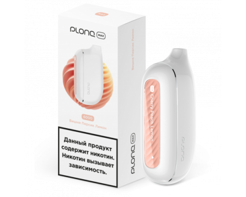 Одноразовая ЭС PLONQ MAX - Вишня персик лимон (6000) Одноразовая ЭС PLONQ MAX - Вишня персик лимон (6000)
