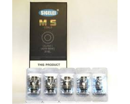 Сменный испаритель Sigelei Sibra F MS coil 316L (40W-80W) 0.25 Ом Сменный испаритель Sigelei Sibra F MS coil 316L (40W-80W) 0.25 Ом