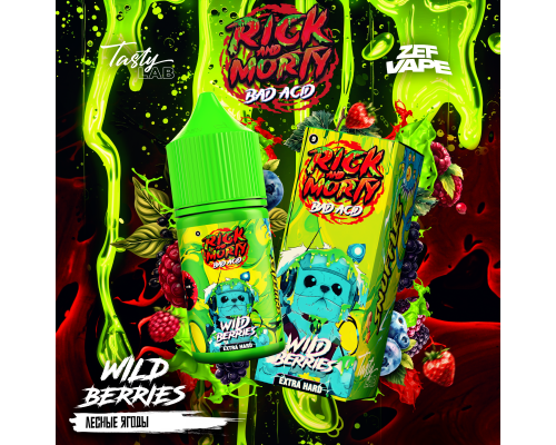 Жидкость Rick & Morty BAD ACID Лесные ягоды, 30 мл. Жидкость Rick & Morty BAD ACID Лесные ягоды, 30 мл.