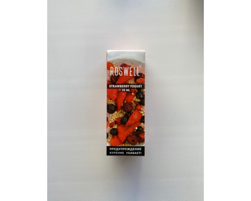 Жидкость Roswell Strawberry Yogurt 30 мл 20 мг Жидкость Roswell Strawberry Yogurt 30 мл 20 мг