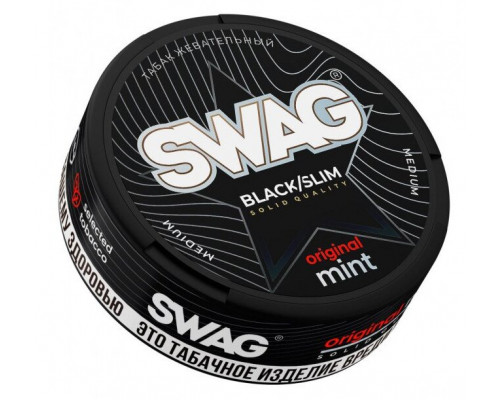 Жевательный табак Swag black slim - Ориг. мята Жевательный табак Swag black slim - Ориг. мята