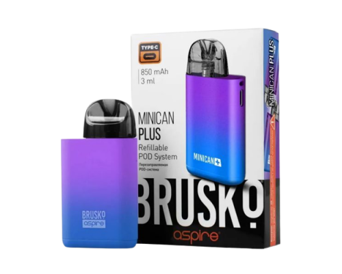 Стартовый набор Brusko MINICAN PLUS, 850 mAh, Сине-фиолетовый Стартовый набор Brusko MINICAN PLUS, 850 mAh, Сине-фиолетовый