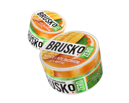 Смесь Brusko ZERO Манго с апельсином и мятой, 50 гр