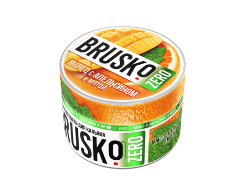 Смесь Brusko ZERO Манго с апельсином и мятой, 50 гр