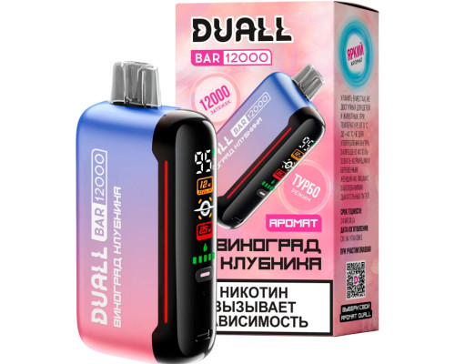 Одноразовая ЭС Duall Bar 12000 - Виноград и клубника