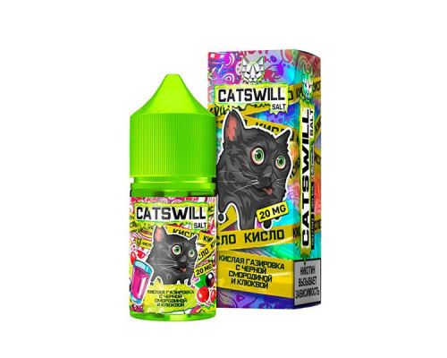 Жидкость CatsWill - Кислая газировка с черной смородиной и клюквой 2% 30 мл. Жидкость CatsWill - Кислая газировка с черной смородиной и клюквой 2% 30 мл.
