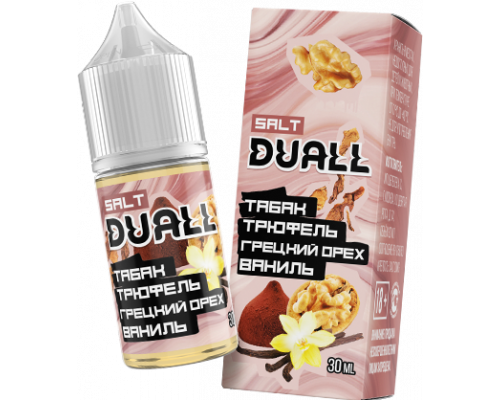 Жидкость DUALL Salt LIGHT Табак, Трюфель, Орех и Ваниль 30 мл Жидкость DUALL Salt LIGHT Табак, Трюфель, Орех и Ваниль 30 мл