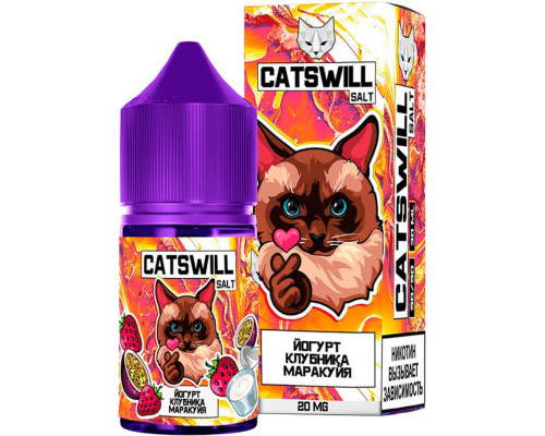 Жидкость CatsWill - Йогурт клубника маракуйя. 2% 30 мл. Жидкость CatsWill - Йогурт клубника маракуйя. 2% 30 мл.