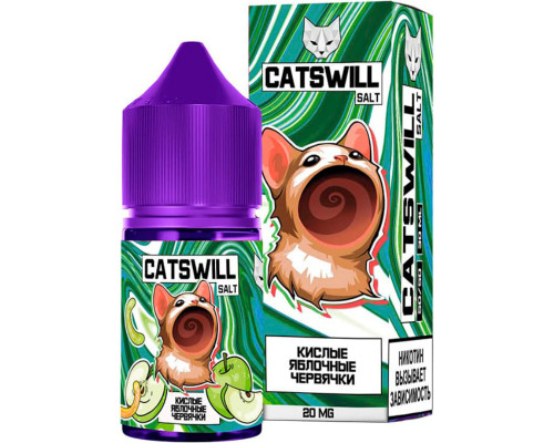 Жидкость CatsWill - Кислые яблочные червячки 2% 30 мл. Жидкость CatsWill - Кислые яблочные червячки 2% 30 мл.